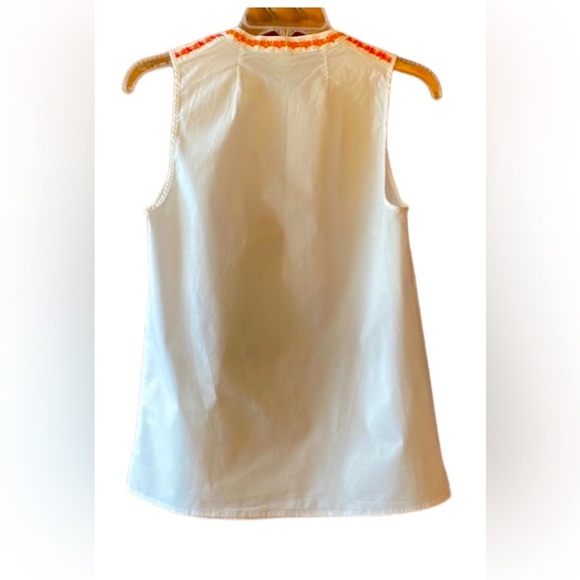 J.Crew Elegant White Embroidered Blouse - Picture 3 of 4